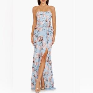 Kai Floral Strapless Maxi Dress